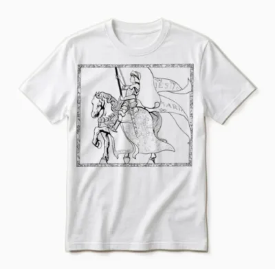 Portrait Joan of Arc, France and a Roman Catholic Saint Unisex T-Shirt - White