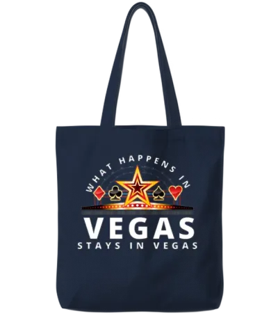 What Happens in Vegas Stays in Vegas Tote Bags - Navy