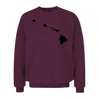 The Big Island of Hawaii Unisex Sweatshirt - Maroon