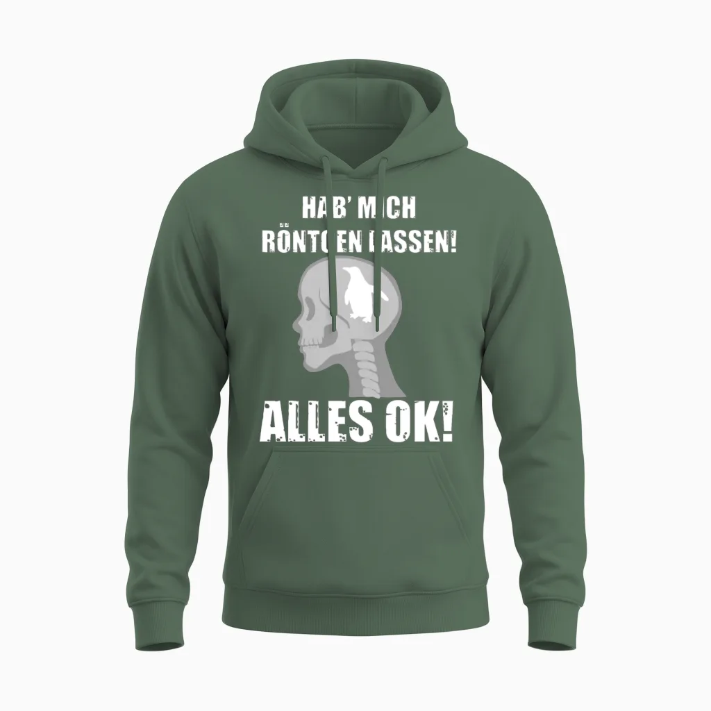 Funny German Quote Memes & Humor Gift Unisex Hoodie in Military Green
