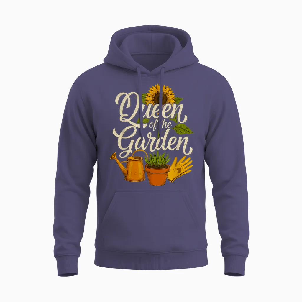 Gardener Gardening Plant Lover Women Garden Nature Unisex Hoodie in Heather Sport Dark Navy