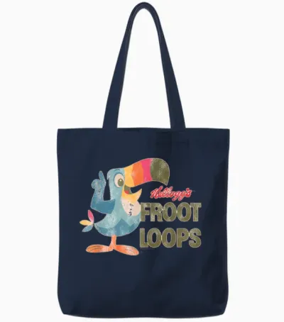 Kellogg's Froot Loops Frühstücksmüsli Retro Tukan Sam Tote Bags - Navy