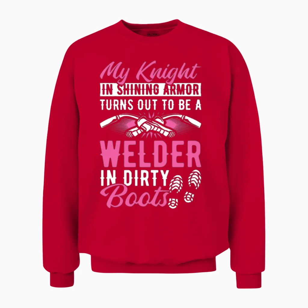 Welding Funny - Welders Unisex Sweatshirt in Red