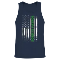 Border Patrol Agent Thin Green Line Unisex Tank Top - Navy – 2