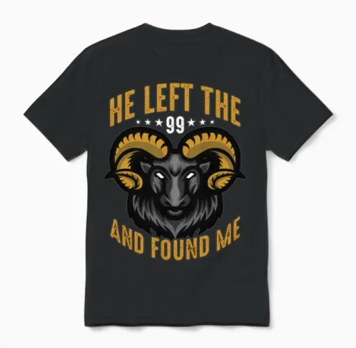 Sheep and Goat Farming He Left the 99 and Farming Unisex T-Shirt in Black