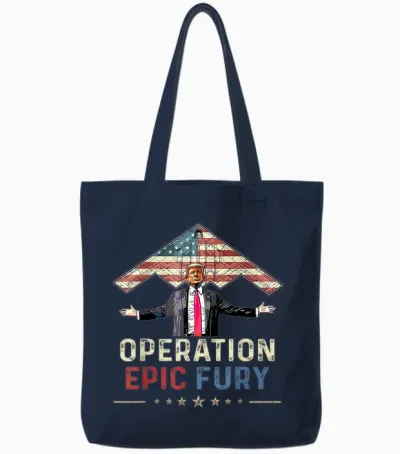 Operation Epic Fury Tote Bags - Navy