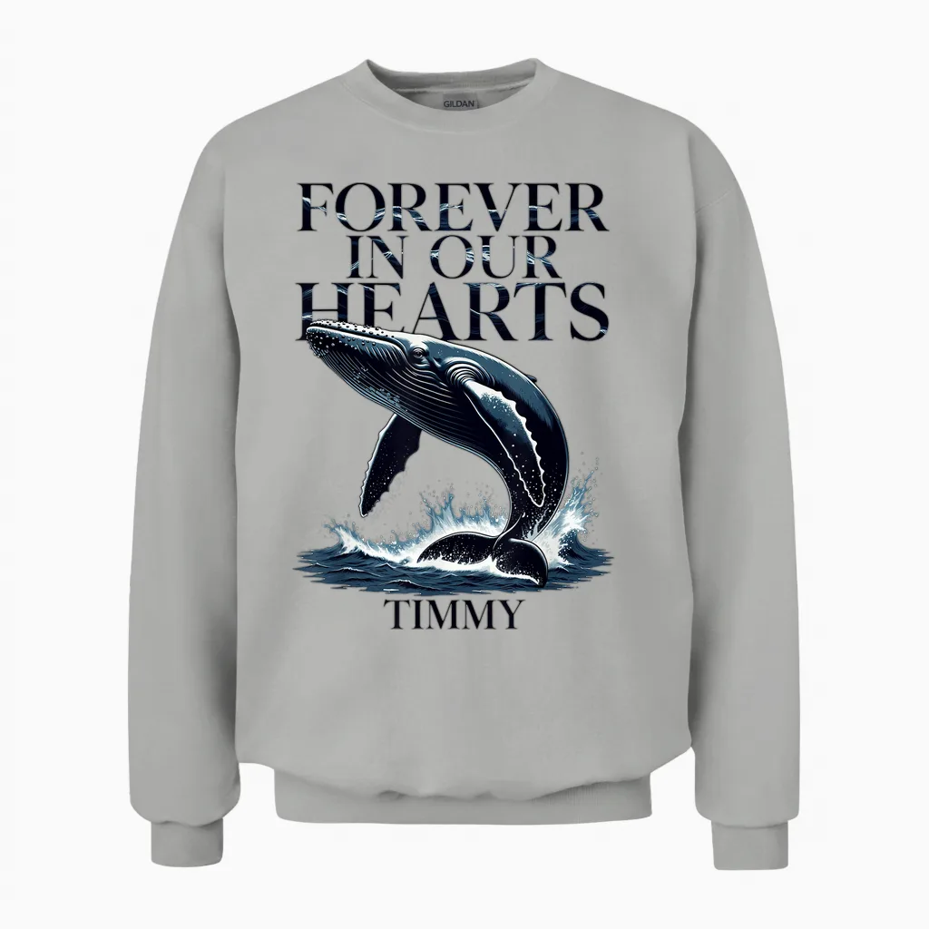 Timmy Wal Ostsee Buckelwal Team Hope Free in Our Hearts 2026 Unisex Sweatshirt in Ash