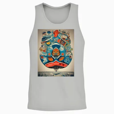 Retro 60s Unisex Tank Top - Ash