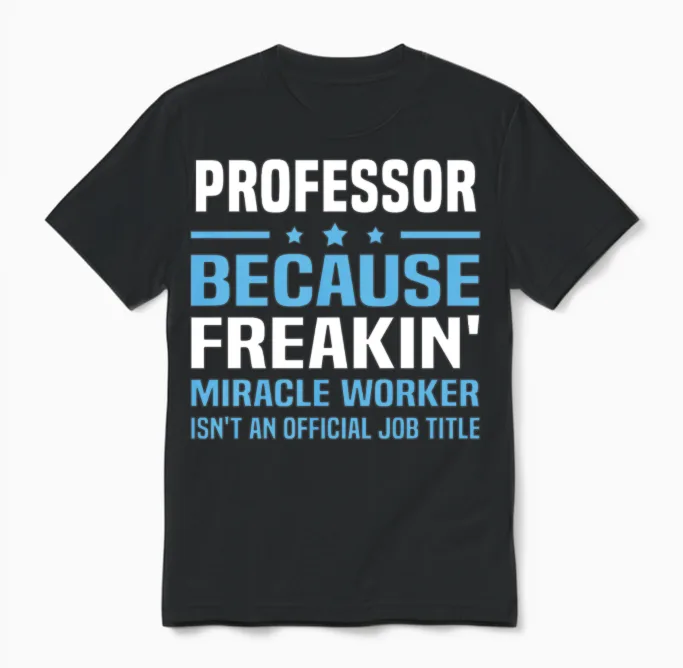 Professor Unisex T-Shirt in Black