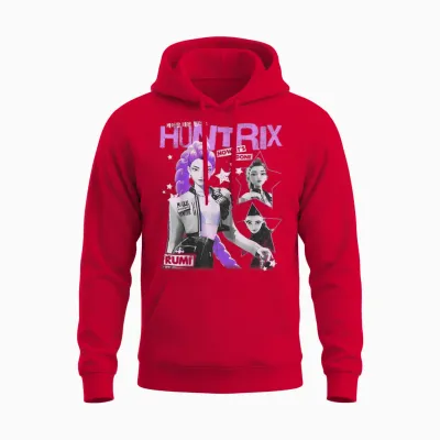 Kpop Demon Hunters Rumi Vintage Y2k Style Unisex Hoodie - Red
