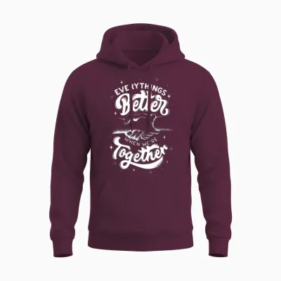 Couples | Teamwork Unisex Hoodie - Maroon