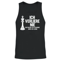 Chess Player, I Never Loose, Chess Unisex Tank Top - Black – 2