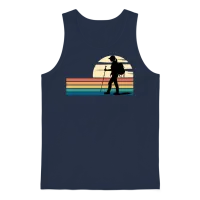 Hiking Female Hiker Colorful Unisex Tank Top - Navy – 1