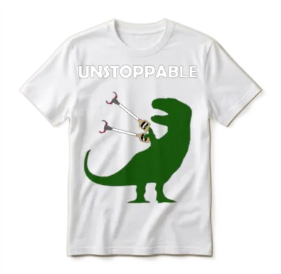 Dino Unstoppable Unisex T-Shirt - White