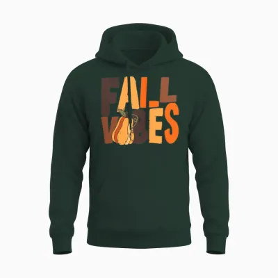 Retro Fall Vibes Halloween Unisex Hoodie - Forest
