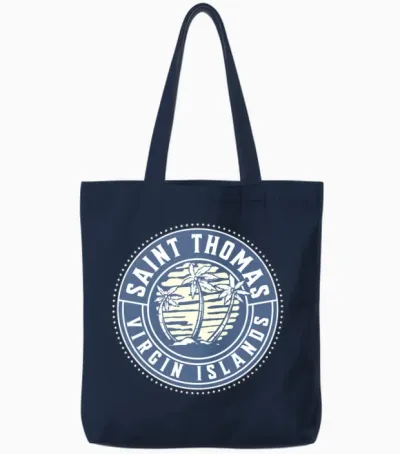 Saint Thomas U.s. Virgin Islands Tote Bags - Navy