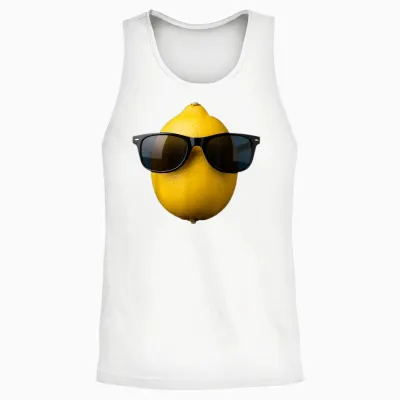 Coole Zitrone Trägt Sonnenbrille Lustiges Obst Unisex Tank Top - White