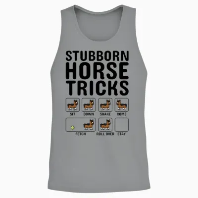 Stubborn Horse Tricks Unisex Tank Top - Sport Grey