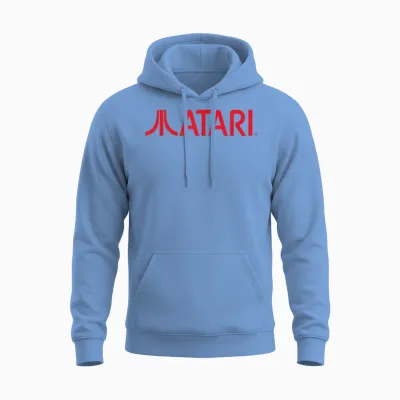Atari Games Red Retro Vintage Gaming Fun Arcade Look T-Shirt, Black Unisex Hoodie - Carolina Blue