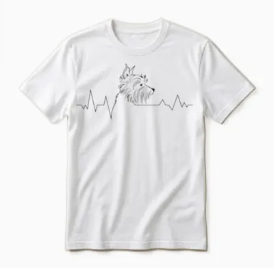 Dog-Breed Yorkshire-Terrier-Dog Heartbeat Dog Unisex T-Shirt - White