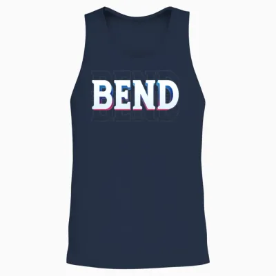 Retro - Bend Unisex Tank Top - Navy