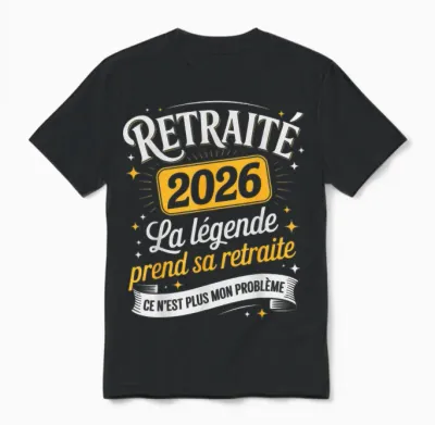 Retired 2026 Man Humor the Legend Retires 2026 Unisex T-Shirt - Black