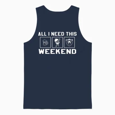 Las Vegas Custom Weekend Funny Fan Unisex Tank Top - Navy