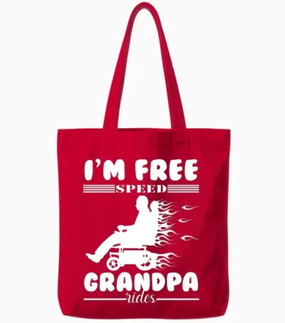 Paraplegia Wheelchair Funny Paraplegic Handicap Tote Bags - Red
