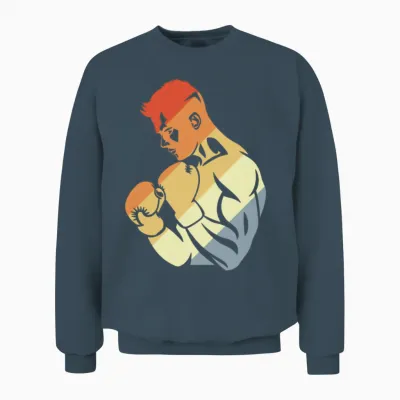 Retro Boxer Unisex Sweatshirt - Dark Heather