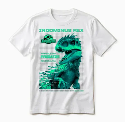 Jurassic World Indominus Rex Hybrid Predator T-Shirt Small Unisex T-Shirt - White