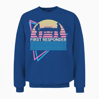 First Responder Retro Unisex Sweatshirt - Royal
