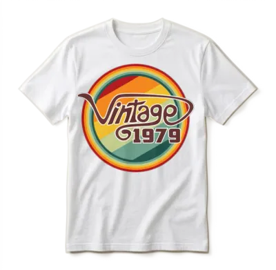 Vintage 1979 Curve Unisex T-Shirt - White