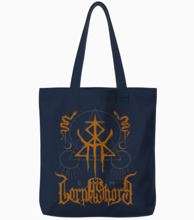 Lorna Shore Shirt Unisex Deathcore Band Tote Bags in Navy