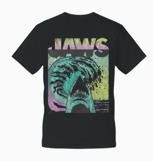 Jaws Retro Wave Unisex T-Shirt - Black