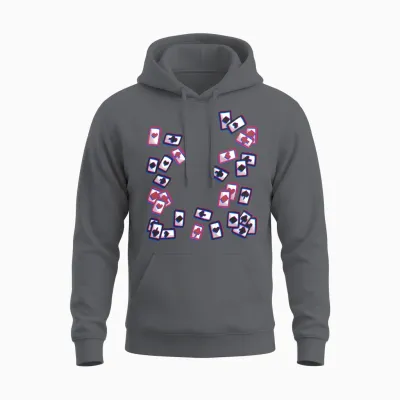 Playing Card Card Game Board Game Unisex Hoodie - Charcoal