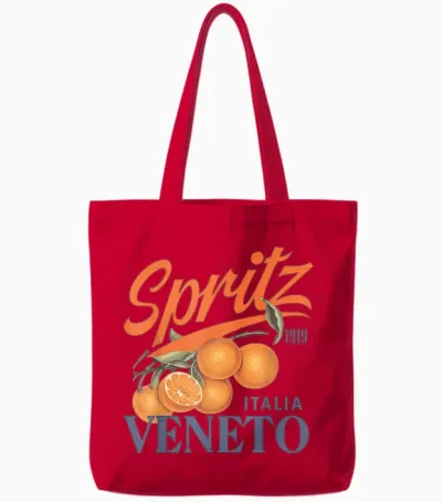 Spritz Veneto Tshirt Italia Vintage Orange Wein Italien Tote Bags - Red