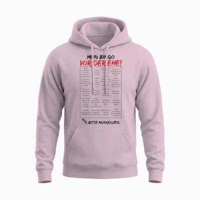 Jga Bingo Men's Groom Party Task Wedding T-Shirt T-Shirt, White, S Unisex Hoodie - Light Pink