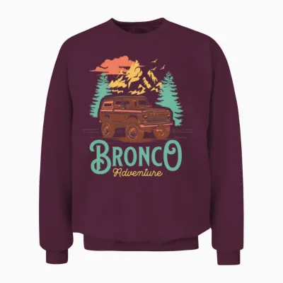 Bronco Unisex Sweatshirt - Maroon