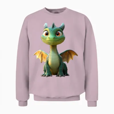 Drache Kleiner Grüner Baby Drache Dragon Süße Drachen Unisex Sweatshirt - Light Pink