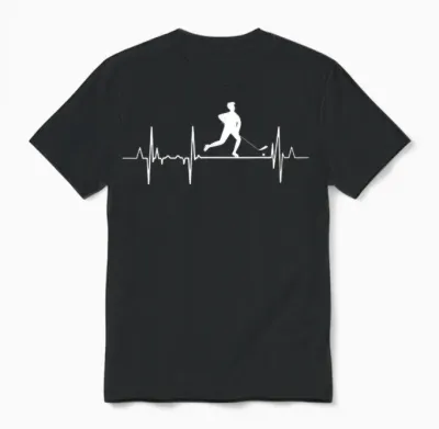 My Heart Beats for Roller Hockey Unisex T-Shirt - Black