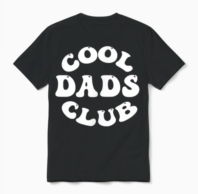 Cool Dads Club Groovy Retro Vintage Für Damen Herren Kinder Unisex T-Shirt in Black