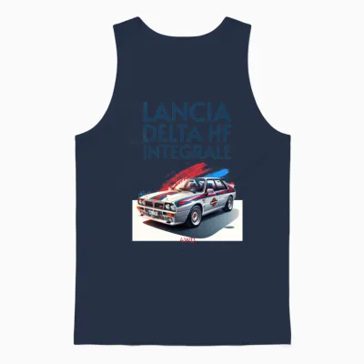Retro Delta Rally Unisex Tank Top - Navy