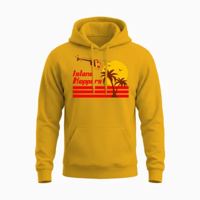 Island Hoppers 80's Tv Unisex Hoodie - Gold