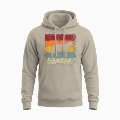 Tiger Retro Unisex Hoodie - Sand