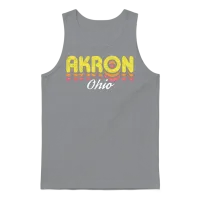 Retro Akron Ohio Unisex Tank Top - Sport Grey – 1