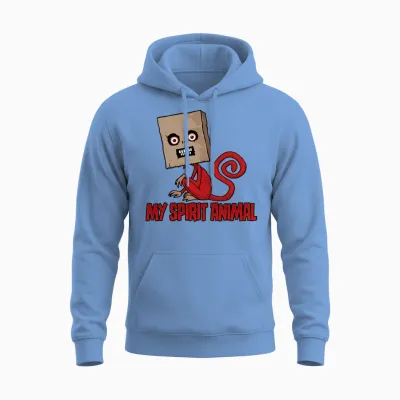 Maniacal Masked Monkey Spirit Animal Unisex Hoodie - Carolina Blue