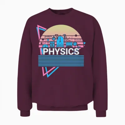Physics Retro Science Unisex Sweatshirt - Maroon
