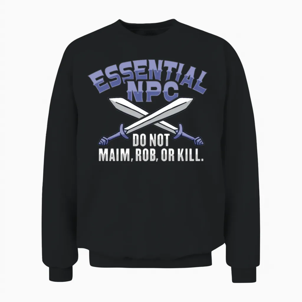 Larp Rpg Role Playing Design for a Larper Unisex Sweatshirt in Black