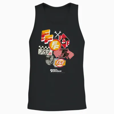 F&f Icons, Fast and Furious T-Shirt Film Derivatives Unisex Tank Top - Black