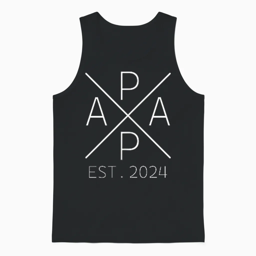 Papa 2024 T-Shirt with German Text Unisex Tank Top in Black